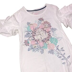 Lulurain size 5-6 medium floral boho cotton top